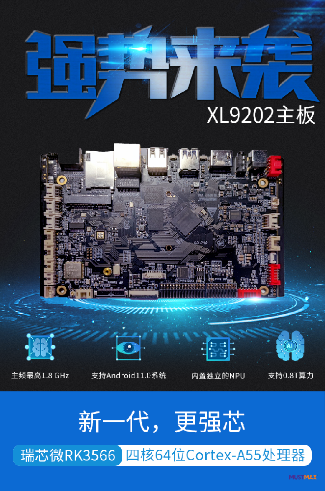 新品发售 | XL9202智能安卓终端商显主板，适用于智慧显示终端、人脸识别/支付终端、 安防类终端、工控自动化终端及视频类终端